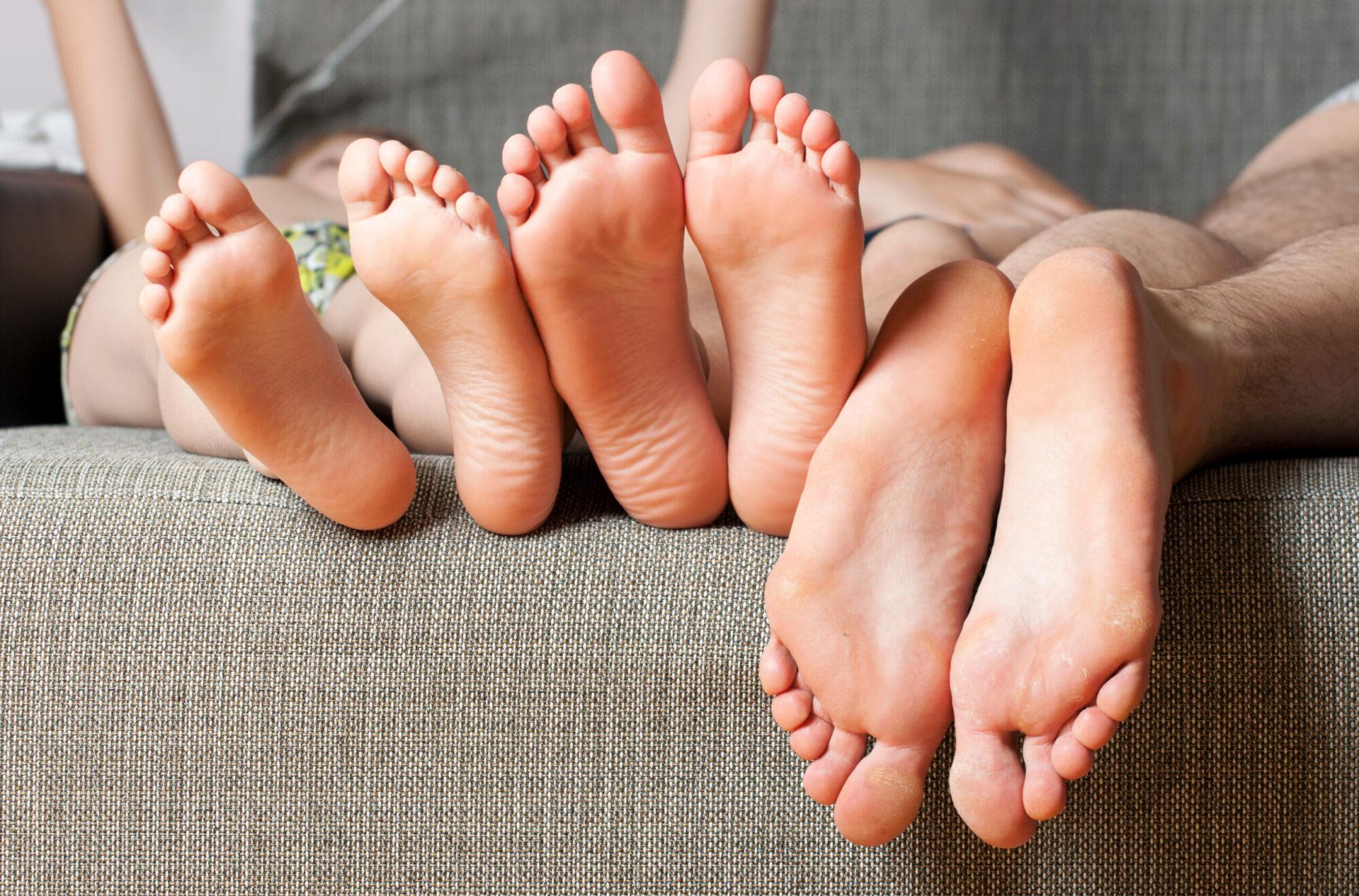 Close-up of human soles